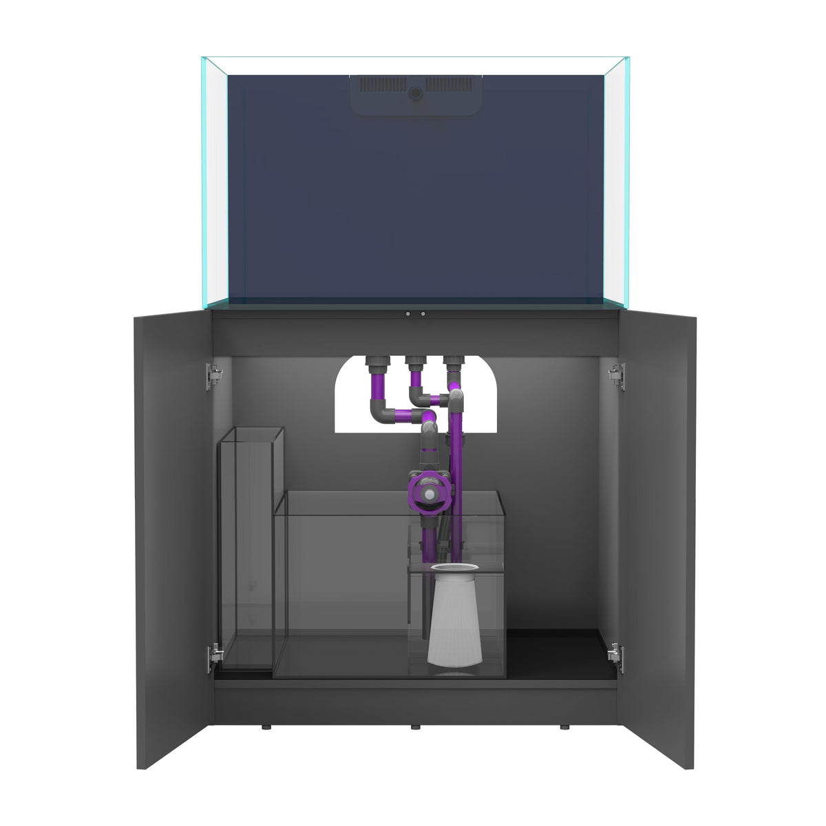 NYOS OPUS G2 300 Slim-Line with Grey Cabinet  (Aquarium, Plumbing, Sump & Stand Kit)