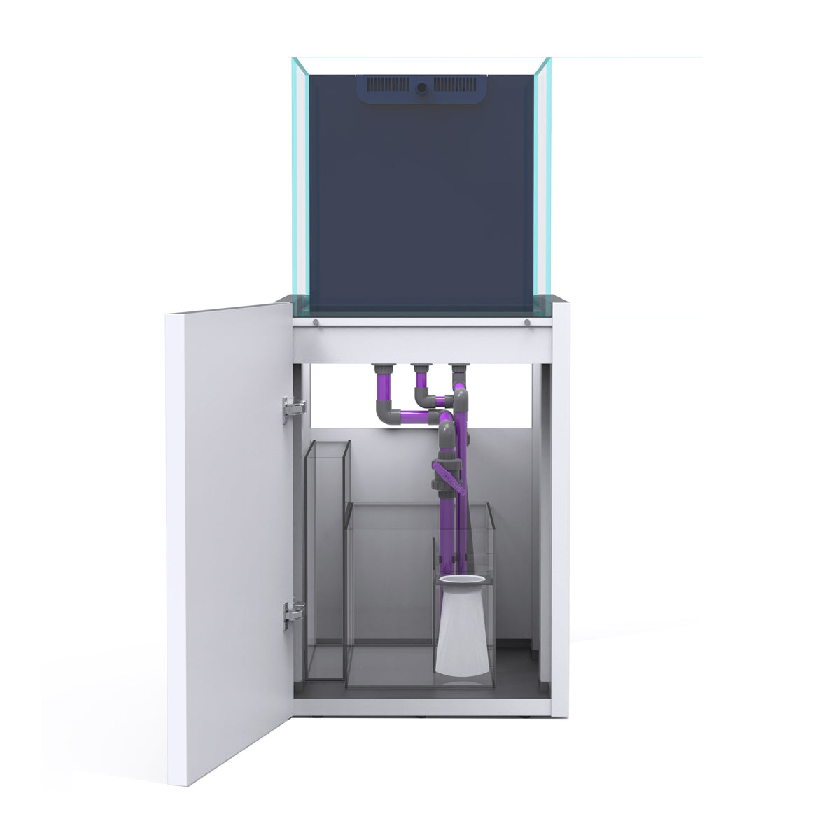 NYOS OPUS G2 200 Pro-Line with White Cabinet (Aquarium, Plumbing, Sump & Stand Kit)