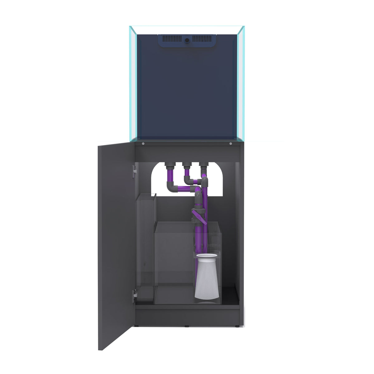 NYOS OPUS G2 200 Slim-Line with Grey Cabinet (Aquarium, Plumbing, Sump & Stand Kit)