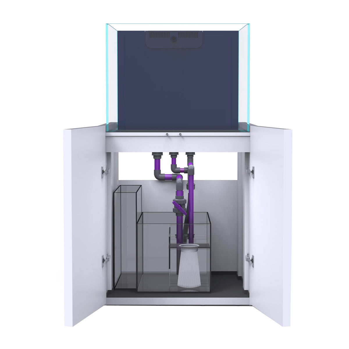 NYOS OPUS G2 250 Pro-Line with White Cabinet (Aquarium, Plumbing, Sump & Stand Kit)