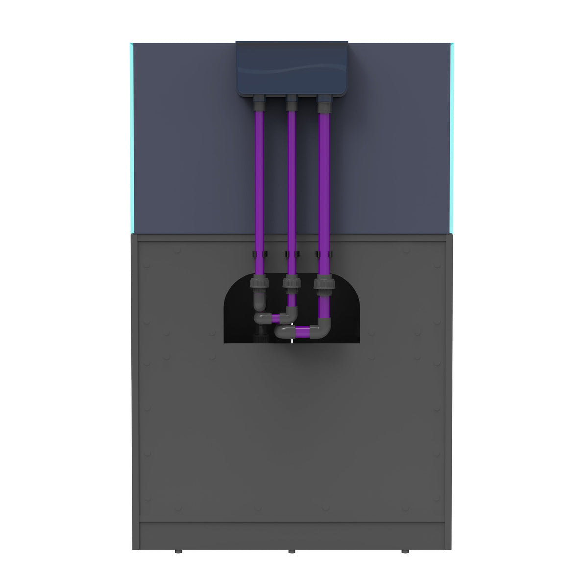 NYOS OPUS G2 300 Slim-Line with Grey Cabinet  (Aquarium, Plumbing, Sump & Stand Kit)