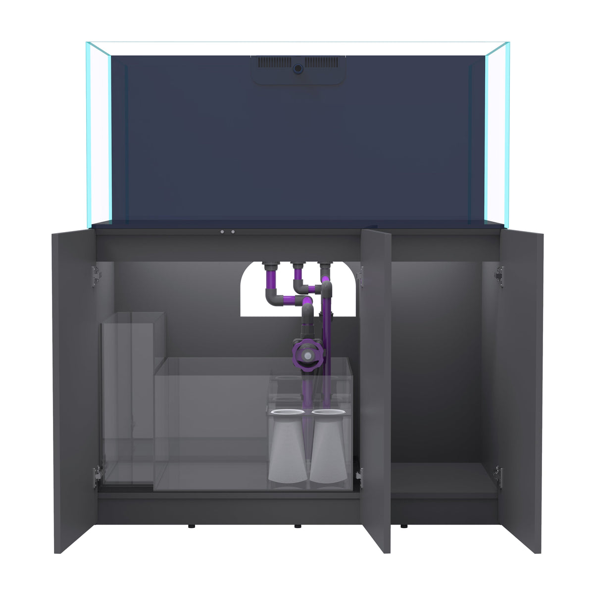 NYOS OPUS G2 440 Slim-Line with Grey Cabinet (Aquarium, Plumbing, Sump & Stand Kit)
