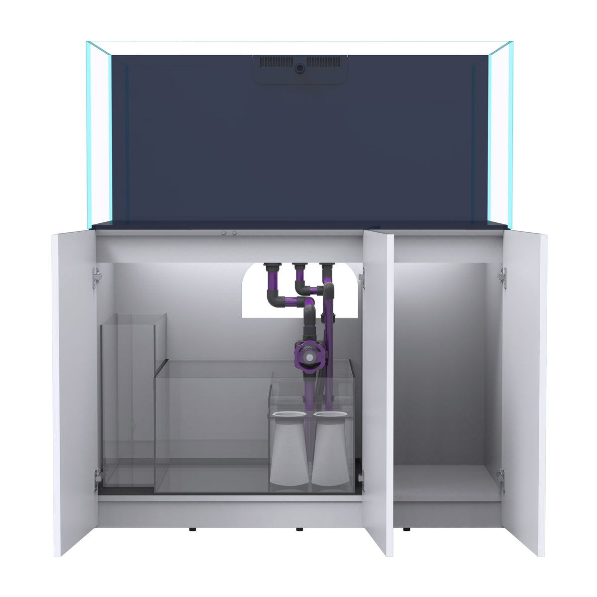 NYOS OPUS G2 440 Slim-Line with White Cabinet  (Aquarium, Plumbing, Sump & Stand Kit)