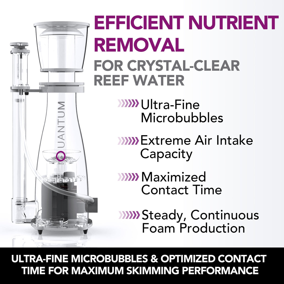 NYOS Quantum® 160 EQ Wirelessly Controllable Protein Skimmer 1000L (250 Gallon)
